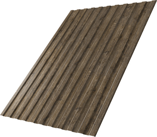 Профнастил С8A в02 0,45 Принт Элит Северное дерево TwinColor | Металлобаза Волхонка