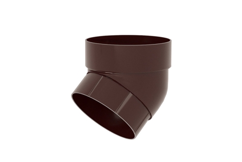 Колено трубы 67 град. ПВХ Grand Line шоколадное (RAL 8017) | Металлобаза Волхонка