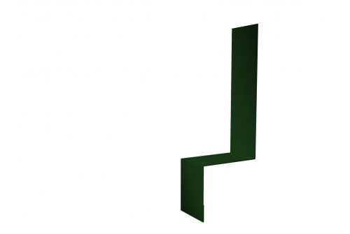 Планка примыкание боковое фальц 0,7 PE с пленкой RAL 6005 зеленый мох | Металлобаза Волхонка