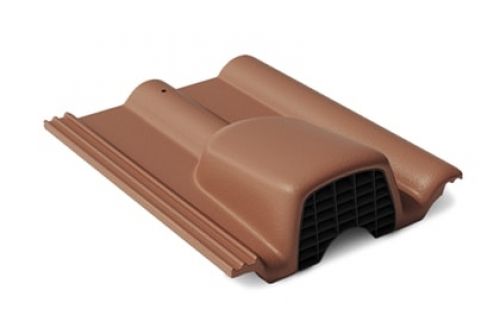 Вентиляционная черепица Braas Франкфуртская коричневый | Металлобаза Волхонка