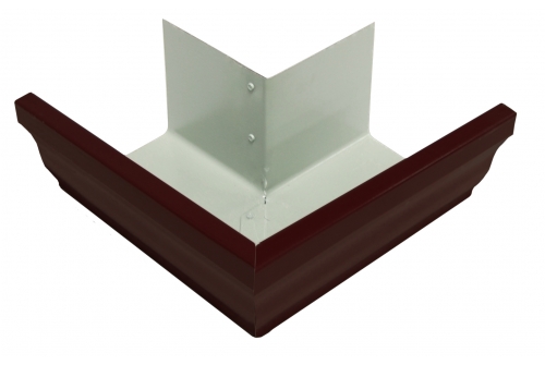 Угол желоба внешний Vortex 90гр 127мм RAL 8017 | Металлобаза Волхонка