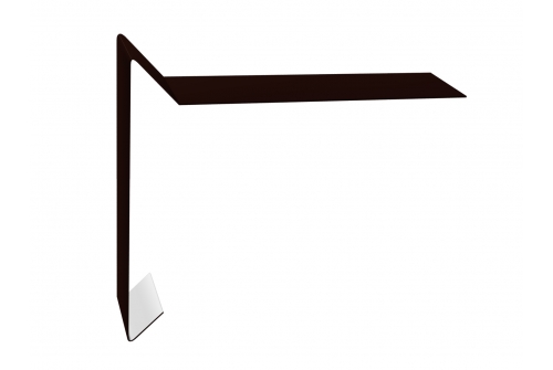 Планка ветровая для мягкой кровли 100х20х100 0,45 PE с пленкой RR 32 темно-коричневый | Металлобаза Волхонка