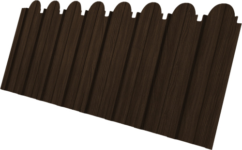 Профнастил C10A фигурный 0,45 Принт Элит Кофейное дерево TwinColor | Металлобаза Волхонка