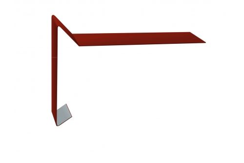 Планка ветровая для мягкой кровли 100х20х70 0,45 PE с пленкой RAL 3009 оксидно-красный | Металлобаза Волхонка