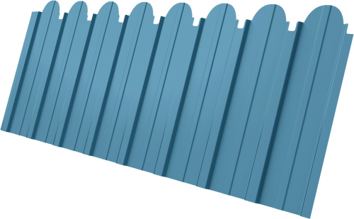 Профнастил C10A фигурный 0,45 Drap ТХ RAL 5024 пастельно-синий | Металлобаза Волхонка