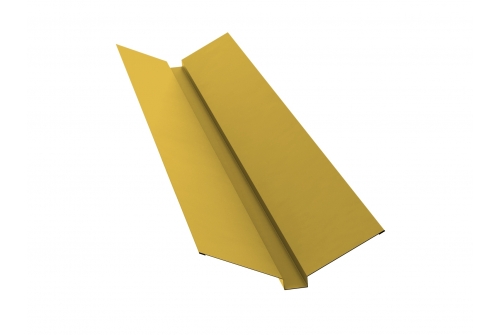 Планка ендовы верхней 115х30х115 0,45 PE с пленкой RAL 1018 цинково-желтый | Металлобаза Волхонка