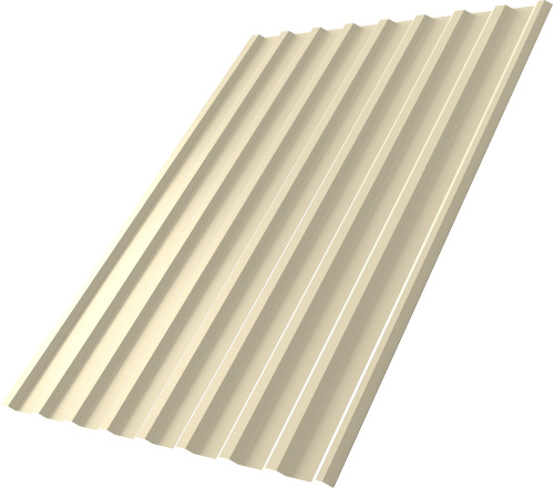 Профнастил С20R 0,45 ПЭ RAL 1015 светлая слоновая кость | Металлобаза Волхонка