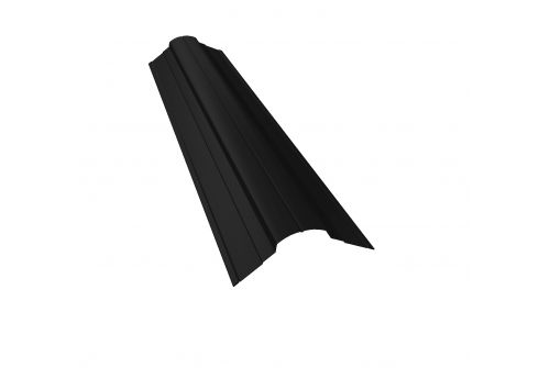 Планка конька фигурного 70x70 0,5 Velur RAL 9005 черный | Металлобаза Волхонка