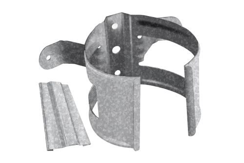 Кронштейн трубы на дерево Optima 100мм Zn | Металлобаза Волхонка