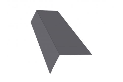 Планка карнизная широкая 100х85 0,7 PE с пленкой RAL 7004 сигнальный серый | Металлобаза Волхонка