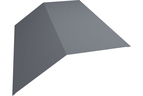 Планка конька плоского 145х145 0,5 Satin с пленкой RAL 9006 бело-алюминиевый | Металлобаза Волхонка