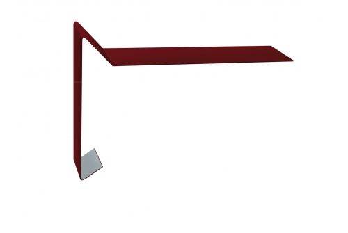 Планка ветровая для мягкой кровли 100х20х70 0,45 PE с пленкой RAL 3005 красное вино | Металлобаза Волхонка