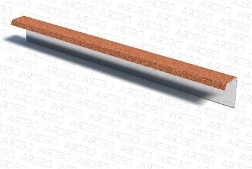 Планка фронтонная правая AeroDek Firenze терракота | Металлобаза Волхонка