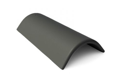 Коньковая черепица с зажимом Braas графит | Металлобаза Волхонка