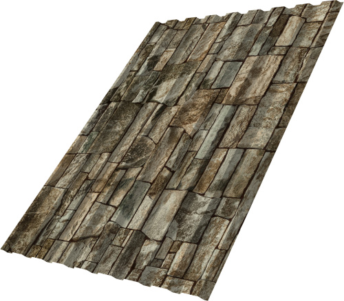 Профнастил С20A 0,45 Принт Элит Камень TwinColor | Металлобаза Волхонка