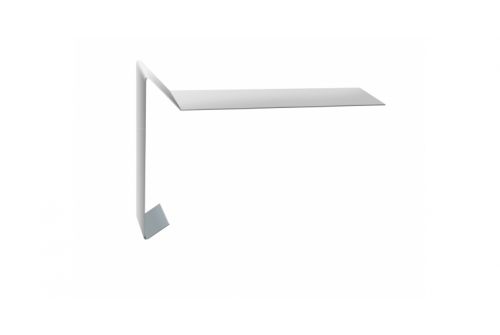 Планка ветровая для мягкой кровли 100х20х70 0,4 PE с пленкой RAL 9003 сигнальный белый | Металлобаза Волхонка