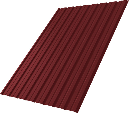 Профнастил С10B 0,5 Сатин RAL 3011 коричнево-красный | Металлобаза Волхонка
