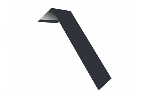 Планка лобовая/околооконная простая 190х50 0,5 GreenCoat Pural BT, matt RR 23 темно-серый (RAL 7024 мокрый асфальт) | Металлобаза Волхонка