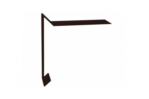 Планка ветровая для мягкой кровли 130х25х100 0,5 Quarzit с пленкой RAL 8017 шоколад | Металлобаза Волхонка