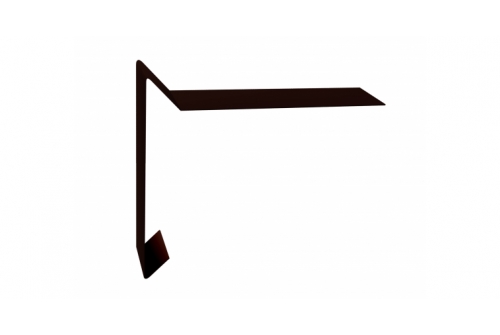 Планка ветровая для мягкой кровли 100х20х100 0,5 Velur RR 32 темно-коричневый | Металлобаза Волхонка