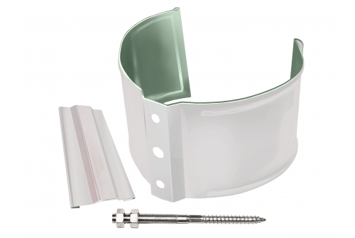 Кронштейн трубы на кирпич Optima 90мм RAL 9003 | Металлобаза Волхонка