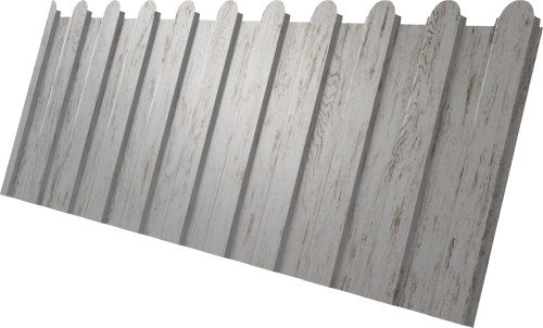 Профнастил С8A в02 фигурный 0,45 Принт Элит Снежное дерево TwinColor | Металлобаза Волхонка