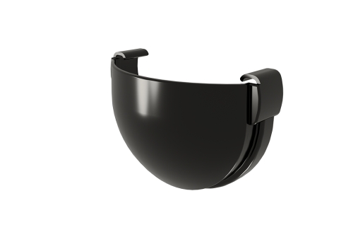 Заглушка желоба Дизайн 135 ПВХ GL черный (RAL 9005) | Металлобаза Волхонка