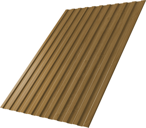 Профнастил С8A в01 0,45 Принт Элит Медовое дерево TwinColor | Металлобаза Волхонка