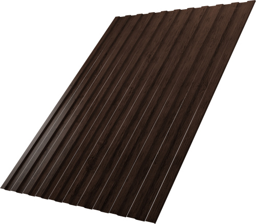 Профнастил С8A в02 0,4 Принт Премиум с пленкой Античный дуб TwinColor | Металлобаза Волхонка