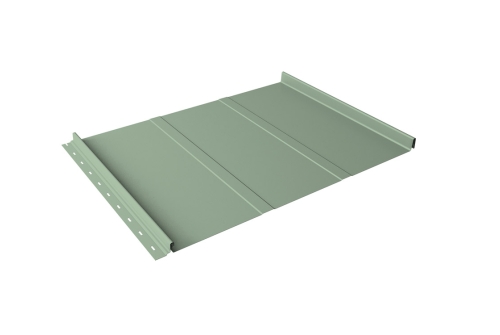 Кликфальц Line 0,45 PE с пленкой на замках RAL 6019 бело-зеленый | Металлобаза Волхонка