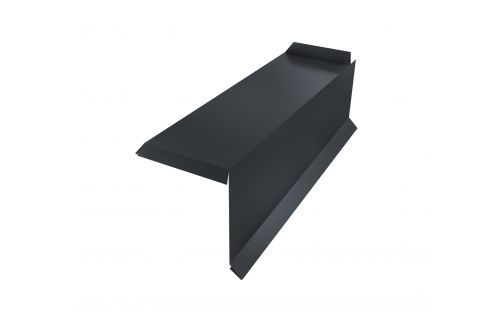 Планка торцевая сегментная 30мм Правая 0,5 Satin Мatt RAL 7024 мокрый асфальт | Металлобаза Волхонка