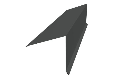 Планка конька односкатной кровли Grand Line 180x160 0,5 Satin Мatt RAL 7016 антрацитово-серый | Металлобаза Волхонка