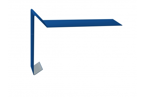 Планка ветровая для мягкой кровли 100х20х70 0,4 PE с пленкой RAL 5005 сигнальный синий | Металлобаза Волхонка