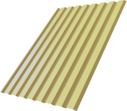 Профнастил С20A 0,4 ПЭ RAL 1014 слоновая кость | Металлобаза Волхонка