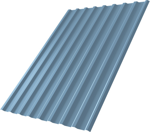 Профнастил С20R 0,45 Drap ТХ RAL 5024 пастельно-синий | Металлобаза Волхонка