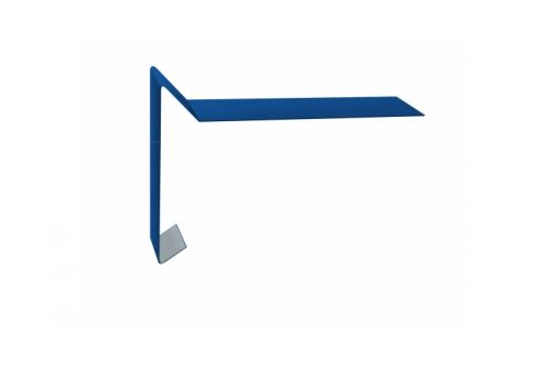 Планка ветровая для мягкой кровли 100х20х70 0,5 Satin с пленкой RAL 5005 сигнальный синий | Металлобаза Волхонка