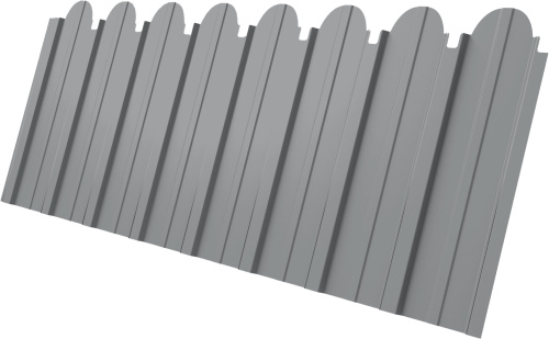 Профнастил C10A фигурный 0,45 Drap ТХ RAL 7004 сигнальный серый | Металлобаза Волхонка