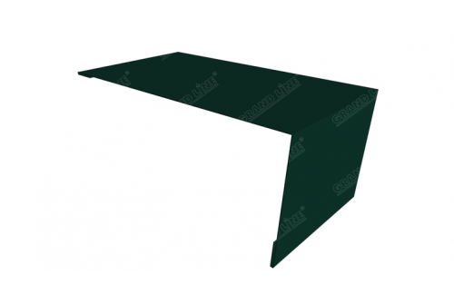 Планка мансардная 0,5 Satin с пленкой RAL 6005 зеленый мох | Металлобаза Волхонка