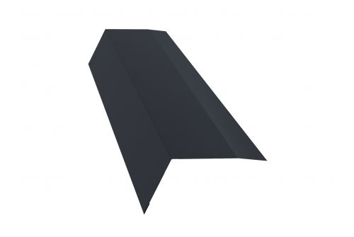 Планка карнизная 100х65 0,5 Quarzit lite с пленкой RAL 7024 мокрый асфальт | Металлобаза Волхонка