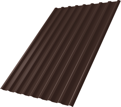 Профнастил С20R 0,4 ПЭ матовый с пленкой RAL 8017 шоколад | Металлобаза Волхонка