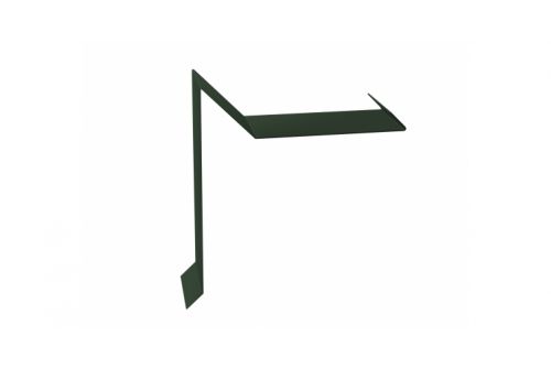 Планка ветровая для мягкой кровли двойная завальцовка 60х30х90 0,5 Velur RAL 6020 хромовая зелень | Металлобаза Волхонка