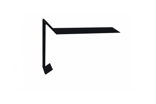 Планка ветровая для мягкой кровли 100х20х70 0,5 Velur RAL 9005 черный | Металлобаза Волхонка