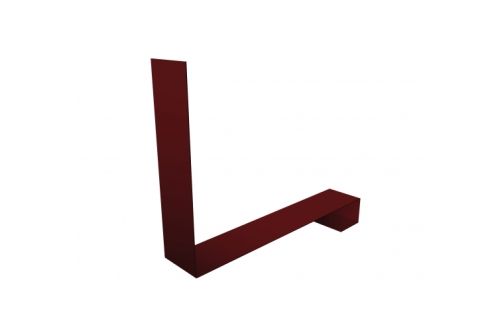 Планка примыкание нижнее к трубе фальц Grand Line 0,5 Velur RAL 3005 красное вино | Металлобаза Волхонка