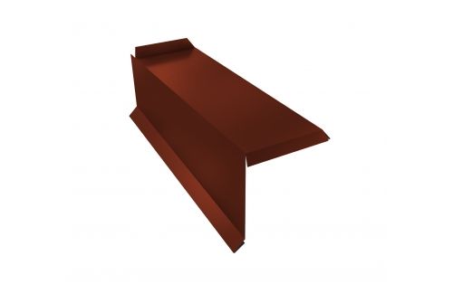 Планка торцевая сегментная 30мм Левая 0,5 GreenCoat Pural BT, matt RR 29 красный (RAL 3009 оксидно-красный) | Металлобаза Волхонка