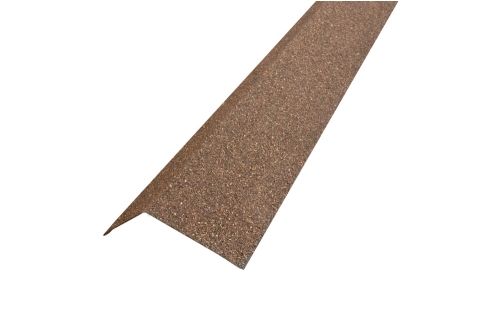 Планка карнизная Grand Line c гранулятом для мягкой кровли 100*65 бронзовая | Металлобаза Волхонка