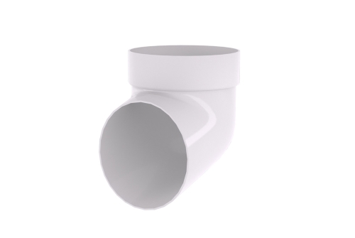 Колено сливное ПВХ Grand Line белое (RAL 9003) | Металлобаза Волхонка