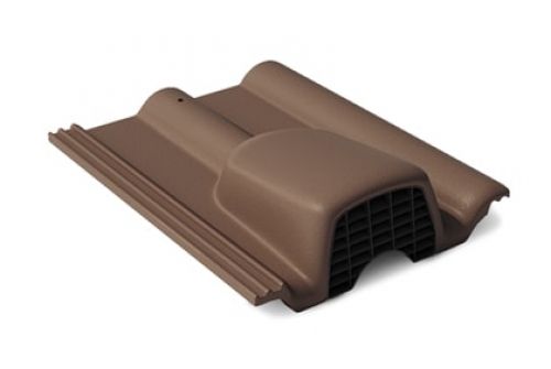 Вентиляционная черепица Braas Франкфуртская темно-коричневый | Металлобаза Волхонка