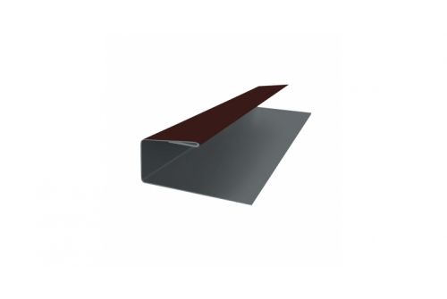 J-Профиль 12мм 0,5 Satin с пленкой RR 32 темно-коричневый | Металлобаза Волхонка