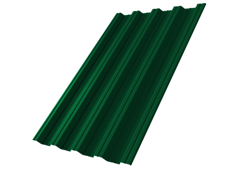 Профнастил НС44R 0,5 Сатин RAL 6005 зеленый мох | Металлобаза Волхонка
