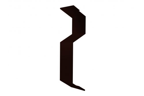 Планка примыкания внакладку 25х17х35х17 0,5 Quarzit lite с пленкой RR 32 темно-коричневый | Металлобаза Волхонка